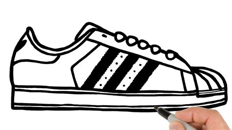 Adidas shoes drawing guide